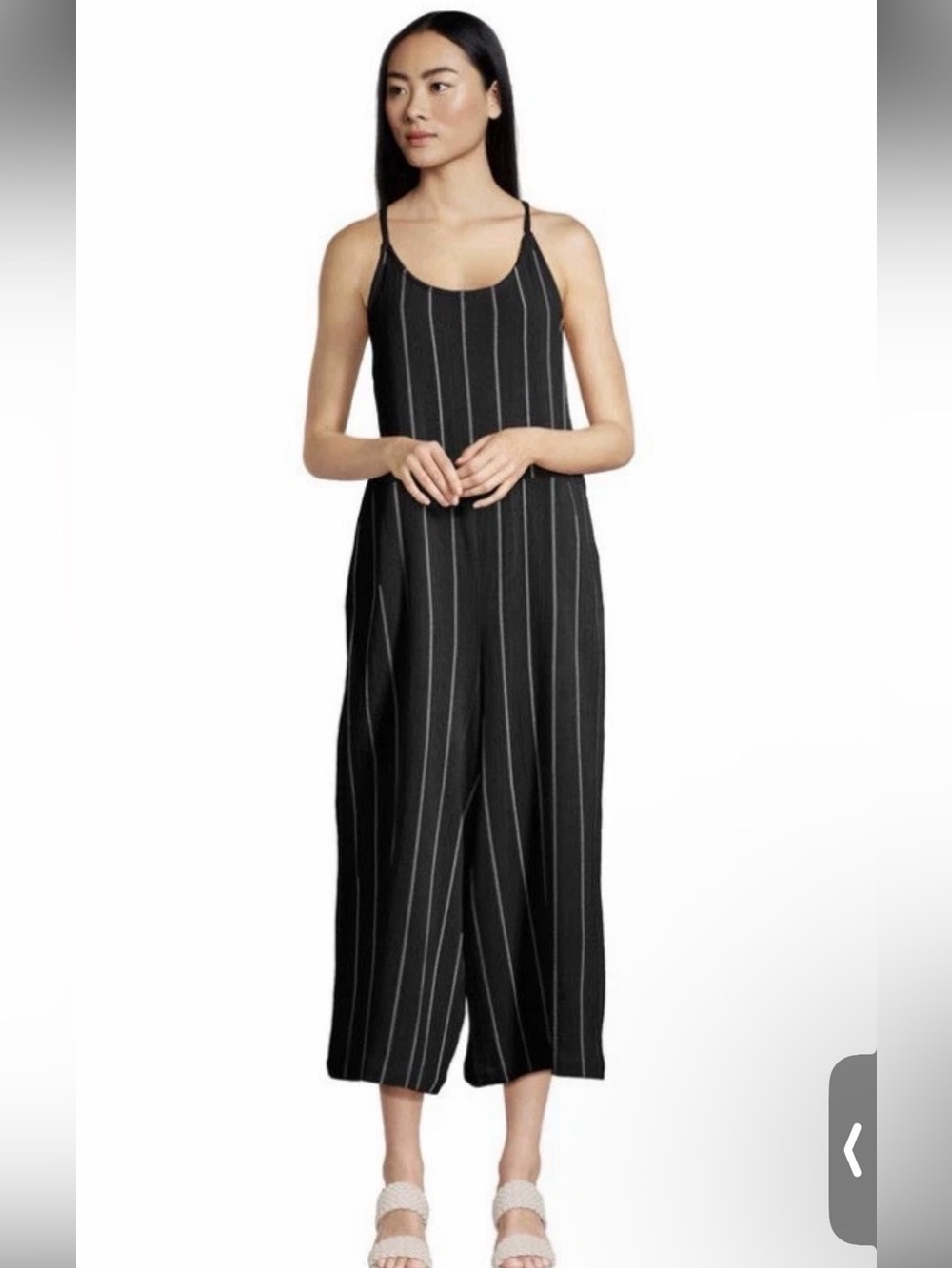World Market Oversized Overalls Black Cotton Made in India Sz S/M